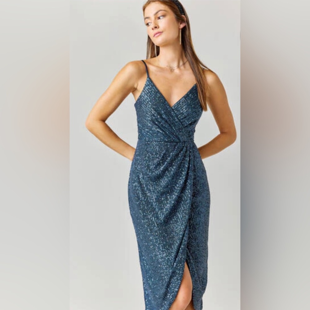 Tina Sequins Tulip Midi Dress